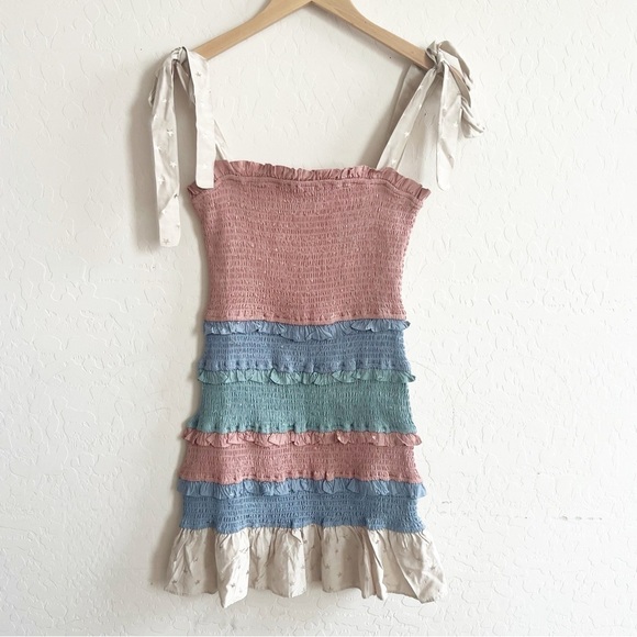 Storia Smocked Colorblock Star Dress - Picture 5 of 11